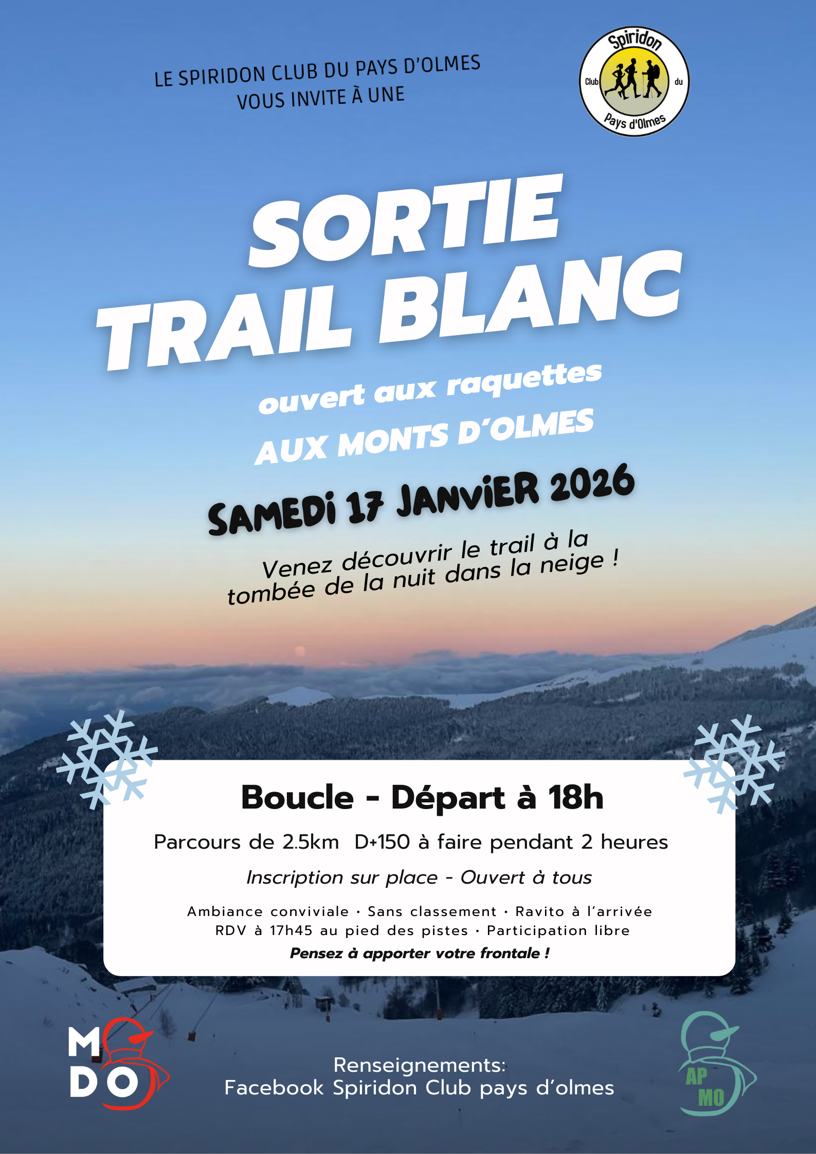 affiche TRAIL BLANC