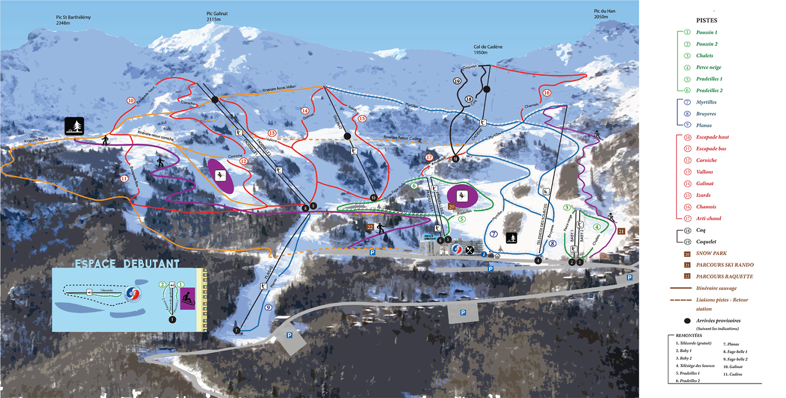 Plan des pistes MDO